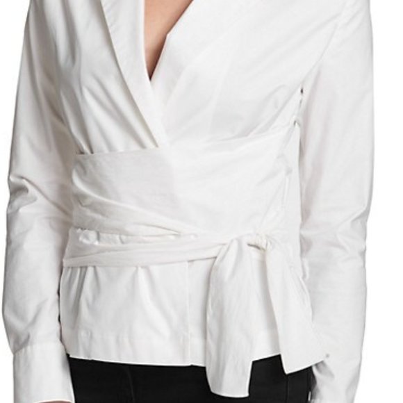 Dkny Tops - NWT- DKNY Lapel Wrap Tie Shirt